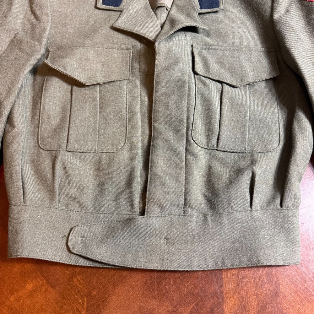 Vintage 1976 Belgian Military Wool Jacket Size 20E 4X Original Insignia - Picture 15 of 16